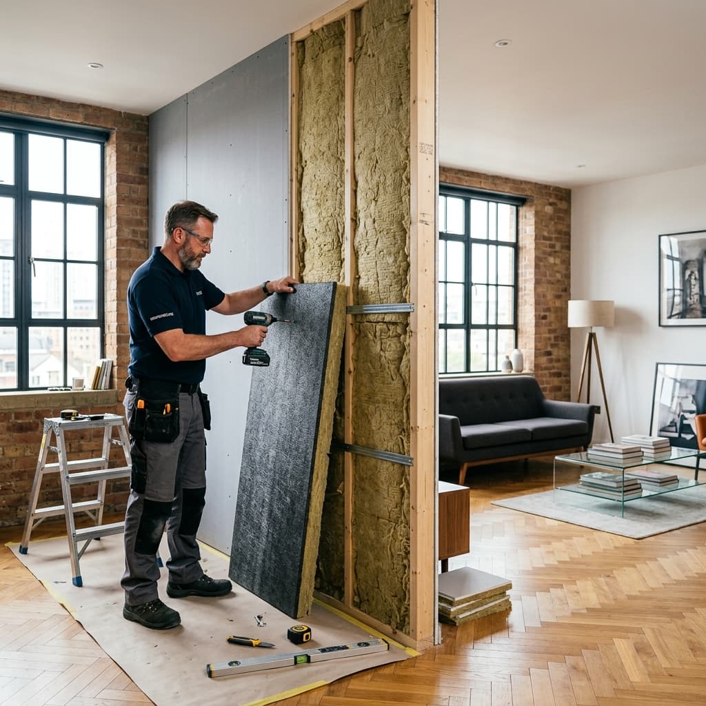Isolation phonique d'un appartement : Mur, sol, plafond (Solutions & Prix)